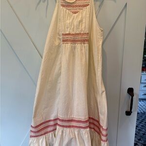 Free People Cream Sundress Sleeveless Halter Midi